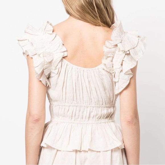 ULLA JOHNSON PALOMA TOP - SAND SZ 8 285$ - Picture 4 of 10